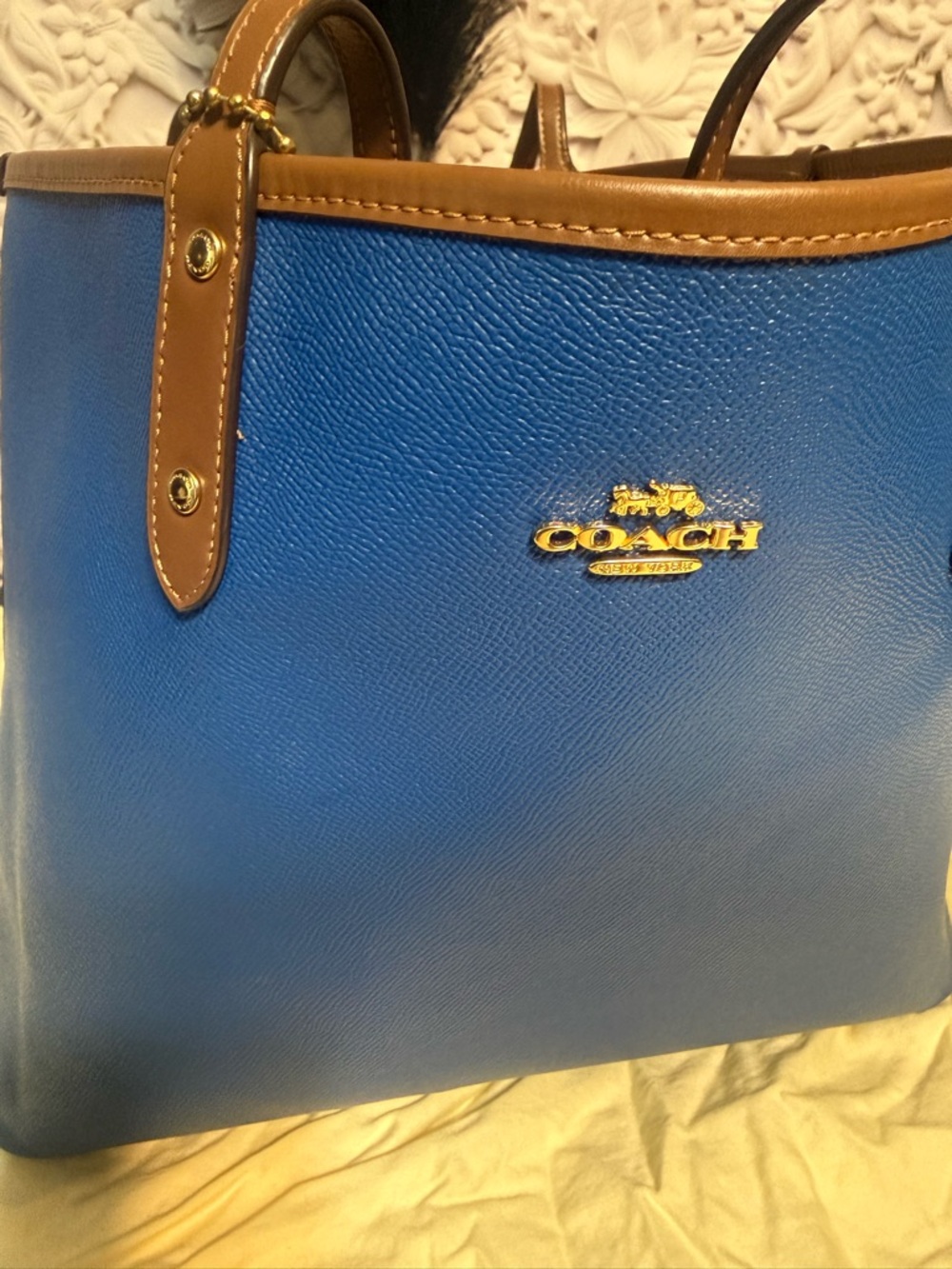 Coach Multicolor Rainbow Signature Tote with Brown Leather Trim - Picture 10 of 10